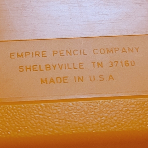 Vintage 90s School Supplies Neon Orange Pencil Case Fun Stuff Empire Berol USA - Picture 3 of 8